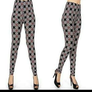 NWT Black/Red Leggings Super Soft! 0 -12